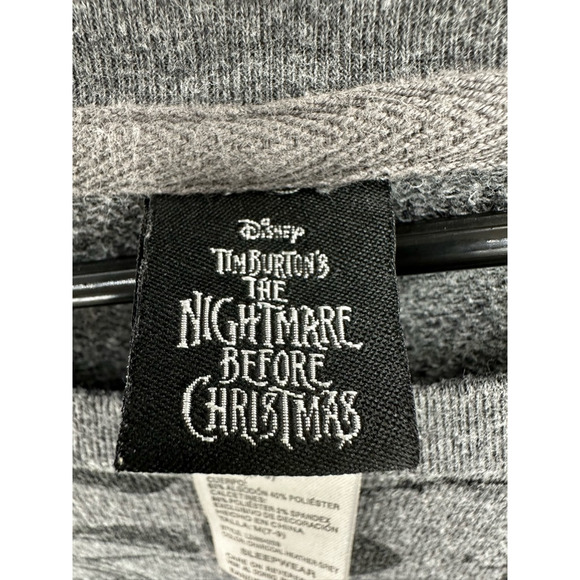 Disney Womens Nightmare Before Christmas Sleepwear Pajama Top Gray Juniors M - Picture 6 of 8